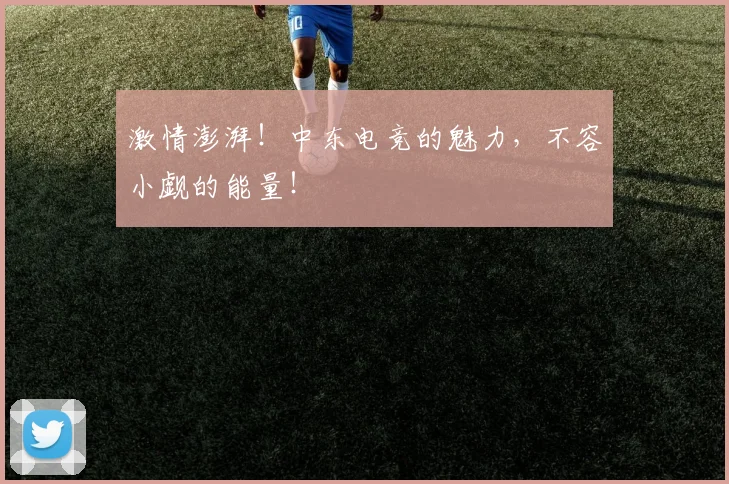 激情澎湃！中东电竞的魅力，不容小觑的能量！